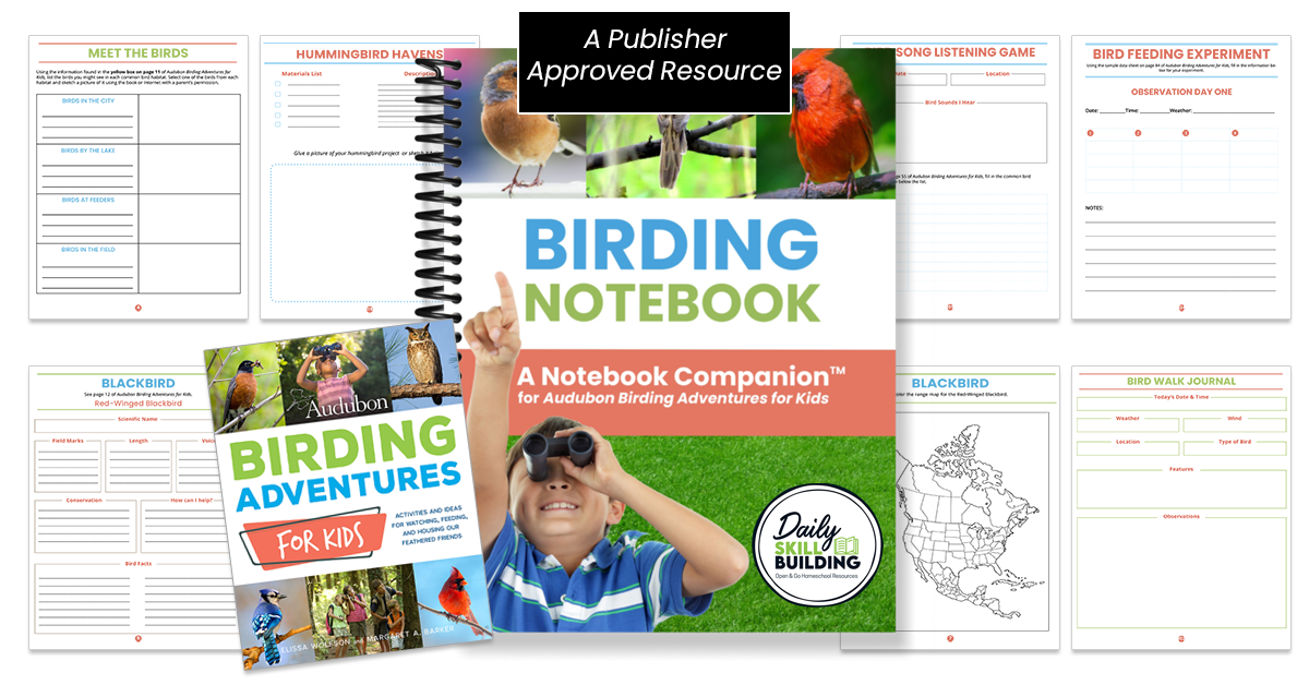 Birding Notebook and book with worksheets