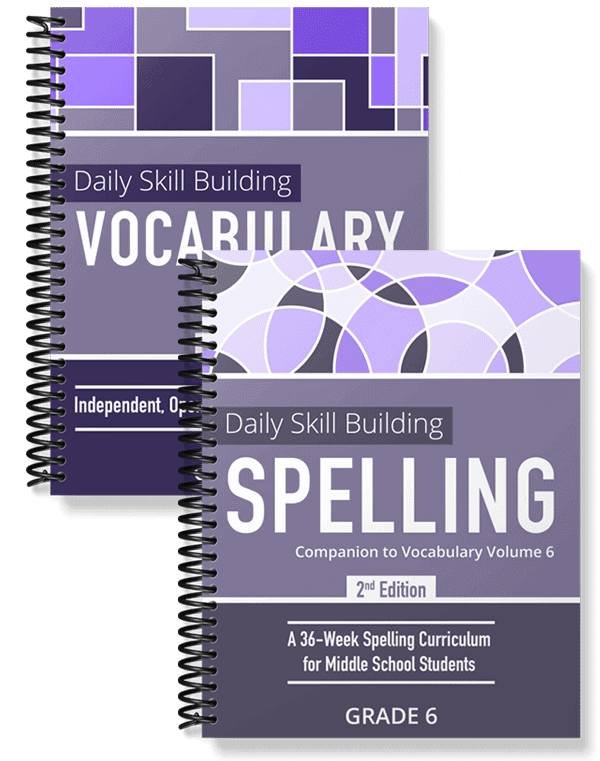 Daily Skill Building: Vocabulary and Spelling Grade 6 Bundle
