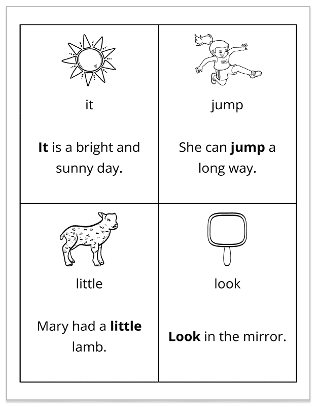 Sight Words Flash Cards for Beginners
