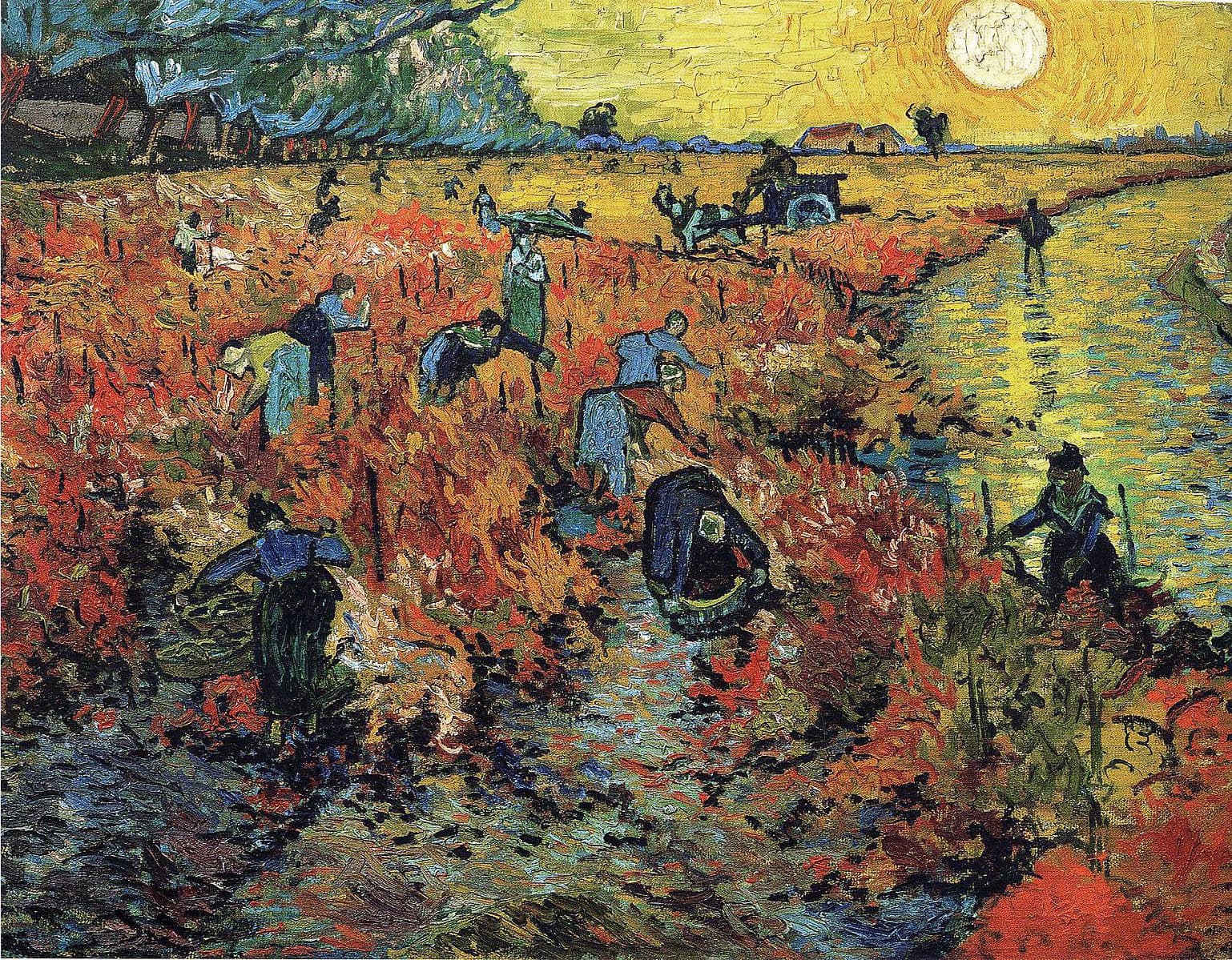 The Red Vineyard / Red Vineyard at Arles (Montmajour) by Vincent van Gogh