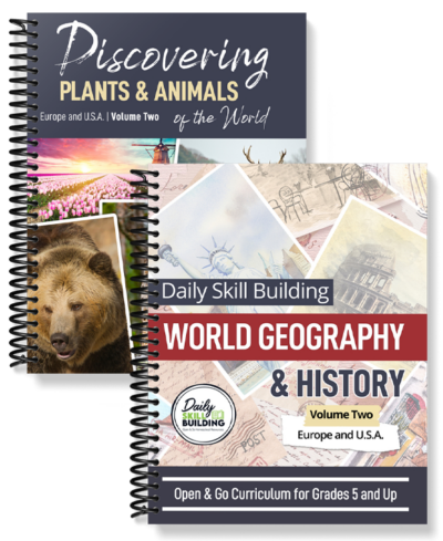 Daily Skill Building: World Geography & History Volume Two: Europe and U.S.A. plus Science Companion