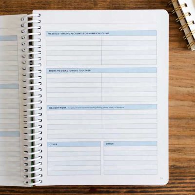 The Cultivated Homeschool Planner