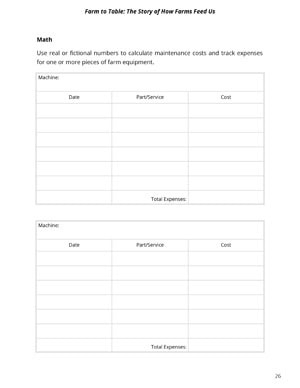 Farm To Table Sample