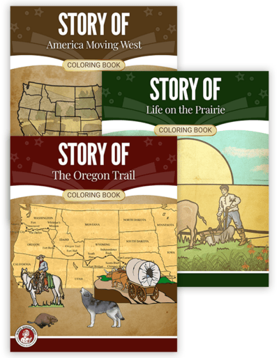 Story of Westward Expansion Coloring Book Set