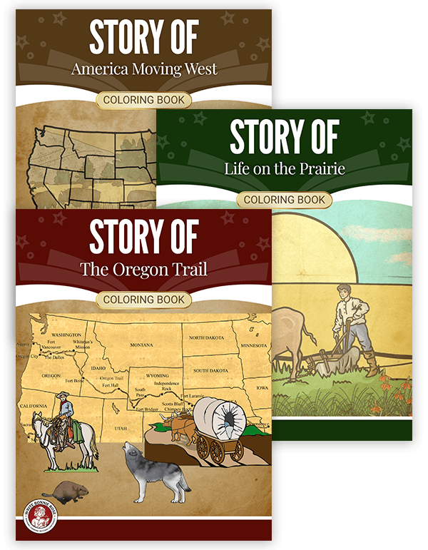 Story of Westward Expansion Coloring Book Set