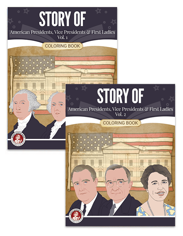 Story of the American Presidents Coloring Book Set