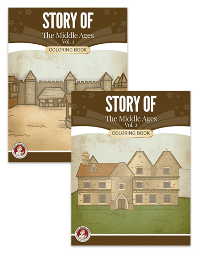 Story of the Middle Ages Coloring Book Set